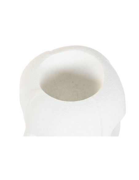 Cache-pot Home ESPRIT Blanc Magnésium Moderne Visage 49 x 49 x 50 cm