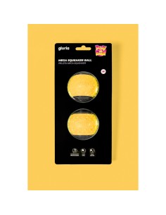 Boule pour animaux de compagnie Gloria PLAY AND RUN Jaune TPR M 6,35 cm 2 Unités 2