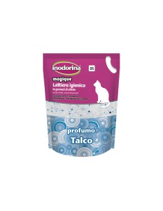 Sable pour chats Inodorina Magique Talco Talc en poudre 5 L