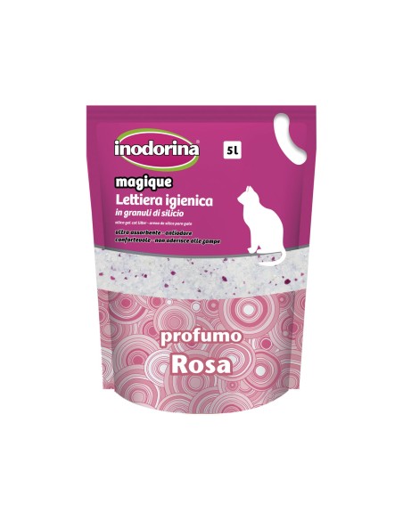 Sable pour chats Inodorina MAGIQUE ROSE Roses 5 L