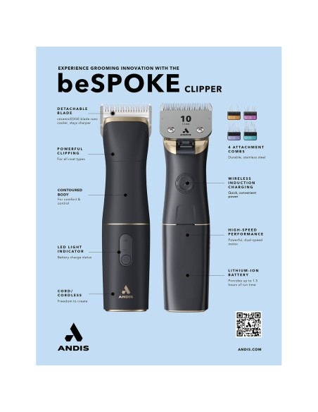 Tondeuse pour animaux de compagnie Andis BESPOKE Noir