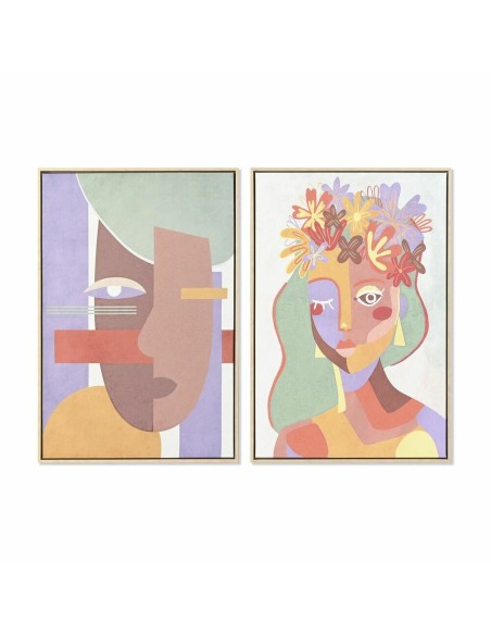 Cadre DKD Home Decor 63 x 4 x 93 cm Femme Urbaine (2 Unités)