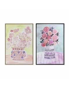 Cadre DKD Home Decor 36 x 4 x 93 cm Vase Shabby Chic (2 Unités)