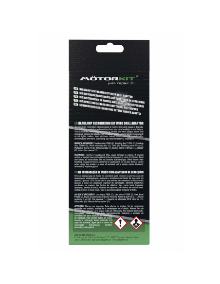 Restaurateur de phares Motorkit MOT1005 Perceuse