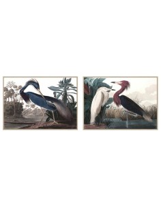 Cadre DKD Home Decor 123 x 4,5 x 83 cm 83 x 4,5 x 123 cm Oiseau Oriental (2 Unités)