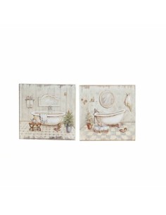 Cadre DKD Home Decor Salles de bains (2 Unités) (20 x 3 x 20 cm)
