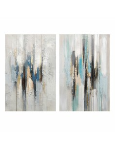 Cadre DKD Home Decor Abstrait 80 x 3 x 120 cm Urbaine (2 Unités)
