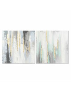 Cadre DKD Home Decor Abstrait 80 x 3 x 80 cm Moderne (2 Unités)