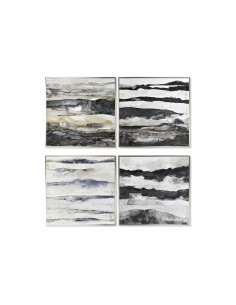 Cadre DKD Home Decor 79 x 2,5 x 79 cm Abstrait Moderne (4 Pièces)
