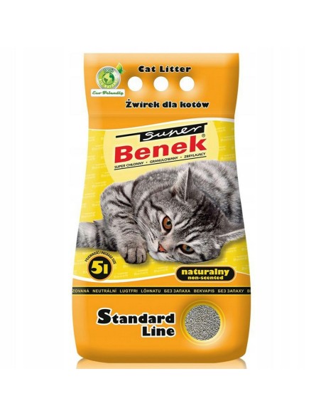 Sable pour chats Super Benek Standard Natural 5 L