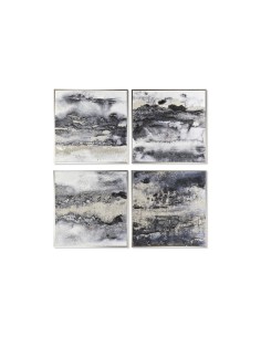 Cadre DKD Home Decor 79 x 2,5 x 79 cm Abstrait Moderne (4 Pièces)