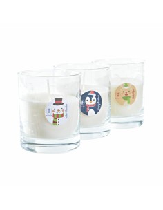 Bougie DKD Home Decor Noël Bonhomme de Neige (3 Unités) 2
