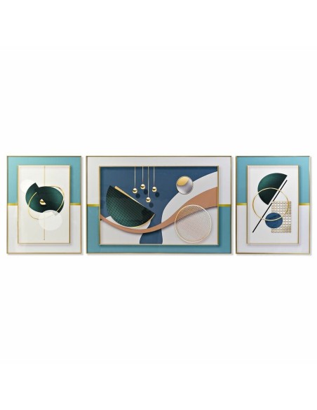 Jeu de 3 tableaux DKD Home Decor Moderne (240 x 3 x 80 cm)
