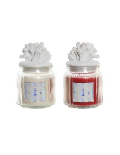 Bougie Parfumée DKD Home Decor Corail méditerranéen 430 g (2 Unités)