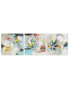 Cadre DKD Home Decor 60 x 2,8 x 60 cm Abstrait Moderne (3 Pièces)
