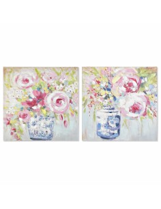 Cadre DKD Home Decor 80 x 3 x 80 cm Vase Traditionnel (2 Unités)