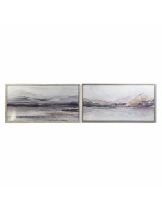 Cadre DKD Home Decor 124 x 4,5 x 64 cm Montagne Moderne (2 Unités)