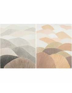 Cadre DKD Home Decor 80 x 3,7 x 100 cm Montagne Scandinave (2 Unités)