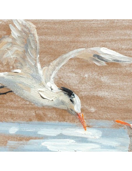 Cadre DKD Home Decor Oiseaux méditerranéen (45 x 2,7 x 45 cm) (2 Unités)
