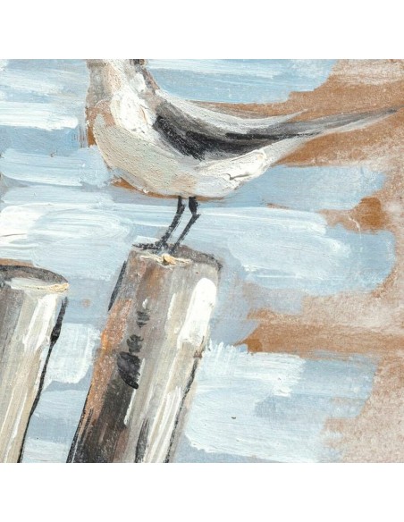 Cadre DKD Home Decor Oiseaux méditerranéen (45 x 2,7 x 45 cm) (2 Unités)