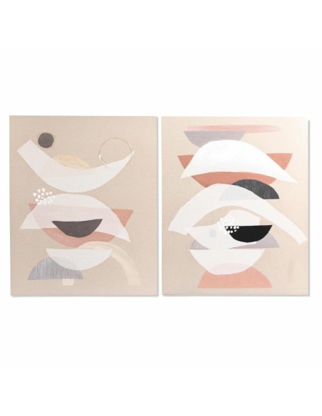 Cadre DKD Home Decor 75,5 x 3,7 x 100 cm Abstrait Moderne (2 Unités)