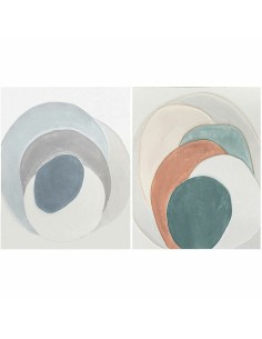 Cadre DKD Home Decor Moderne Cercles 80 x 3,7 x 100 cm (2 Unités)