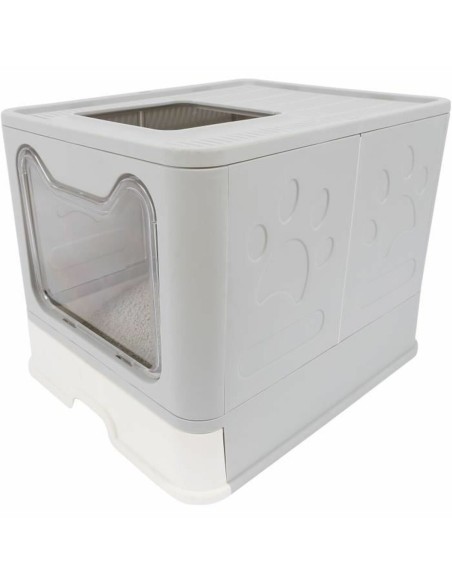 Bac à litière pour chats MPETS SILE TOP Gris Plastique