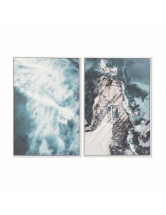 Cadre DKD Home Decor 62,5 x 4,5 x 93 cm Mer et océan (2 Unités)
