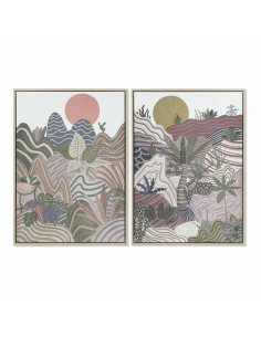 Cadre DKD Home Decor 53 x 4,5 x 73 cm Montagne Boho (2 Unités)