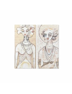 Cadre DKD Home Decor 60 x 3,7 x 120 cm Femme Colonial (2 Unités)
