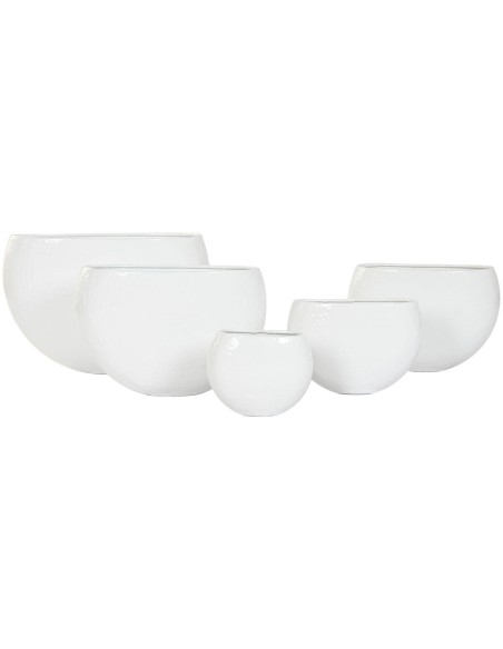 Cache-pot Home ESPRIT Blanc Aluminium 54 x 24 x 36 cm 54 x 25 x 36 cm (5 Unités)
