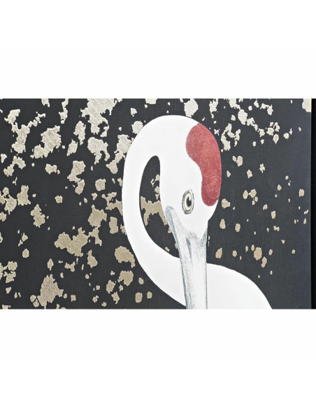 Jeu de 3 tableaux DKD Home Decor Oriental Héron (210 x 4 x 140 cm)