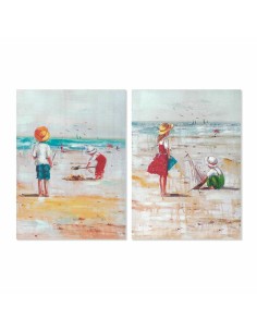 Cadre DKD Home Decor Plage Enfants (50 x 2,5 x 70 cm) (2 Unités)