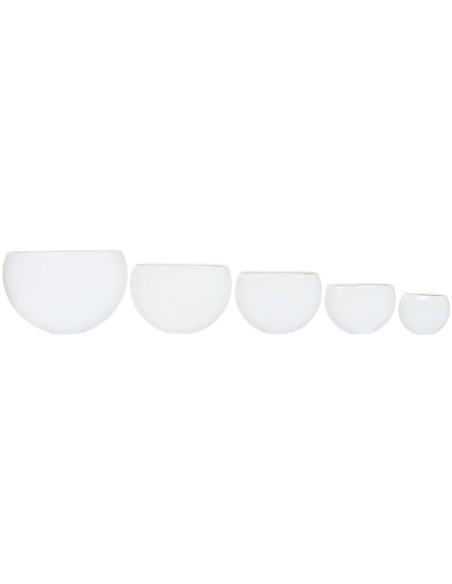 Cache-pot Home ESPRIT Blanc Aluminium 54 x 24 x 36 cm 54 x 25 x 36 cm (5 Unités)