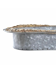 Centre de Table DKD Home Decor Gris Marron Fer Fibre (51 x 26 x 7 cm) 2
