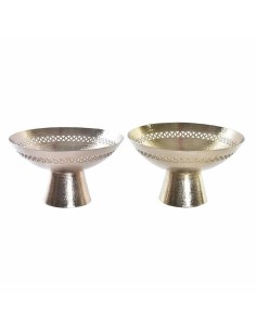 Centre de Table DKD Home Decor 34 x 34 x 20 cm Doré Cuivre Arabe Découpé (2 Unités)