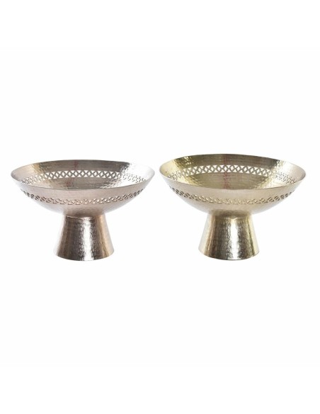 Centre de Table DKD Home Decor 34 x 34 x 20 cm Doré Cuivre Arabe Découpé (2 Unités)
