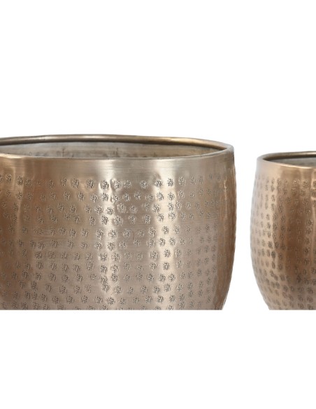 Cache-pot Home ESPRIT Doré Aluminium 35 x 35 x 29,5 cm (5 Unités)