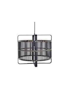 Suspension DKD Home Decor Noir Bambou 50 W 40 x 40 x 35 cm