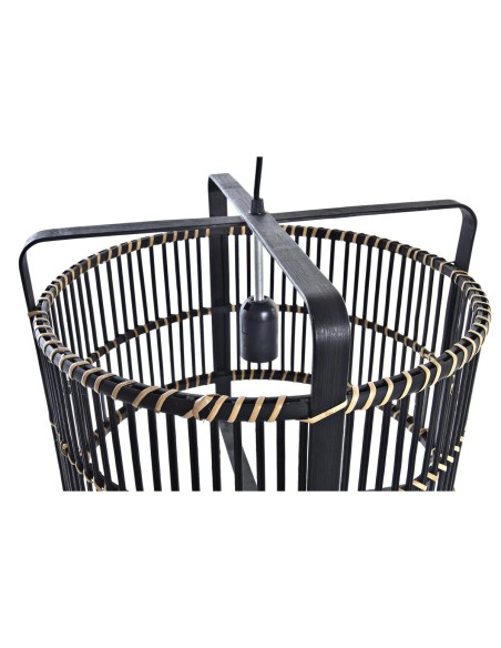 Suspension DKD Home Decor Noir Bambou 50 W 40 x 40 x 35 cm