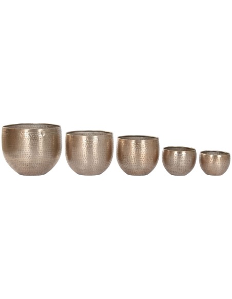 Cache-pot Home ESPRIT Doré Aluminium 35 x 35 x 29,5 cm (5 Unités)