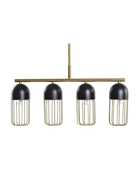 Suspension DKD Home Decor Noir Doré 220 V 50 W (60 x 11 x 26 cm)