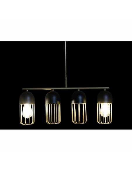 Suspension DKD Home Decor Noir Doré 220 V 50 W (60 x 11 x 26 cm)
