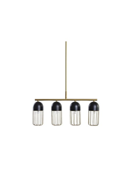 Suspension DKD Home Decor Noir Doré 220 V 50 W (60 x 11 x 26 cm)