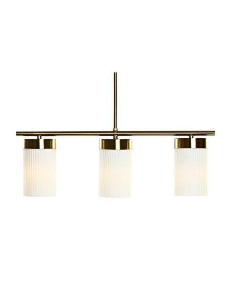 Suspension DKD Home Decor Blanc Doré Métal Verre 60 x 15 x 25 cm