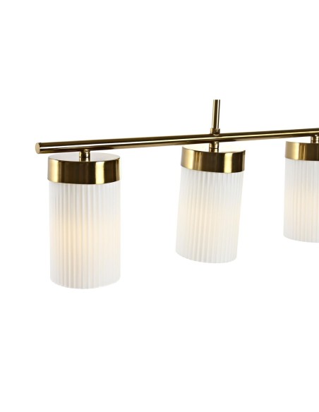 Suspension DKD Home Decor Blanc Doré Métal Verre 60 x 15 x 25 cm