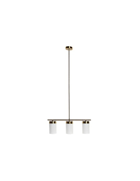 Suspension DKD Home Decor Blanc Doré Métal Verre 60 x 15 x 25 cm