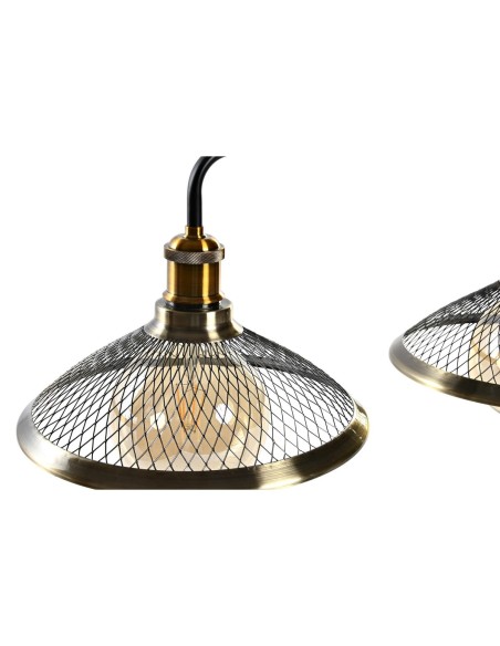 Suspension DKD Home Decor 100 x 29 x 22 cm Noir Doré Métal 50 W