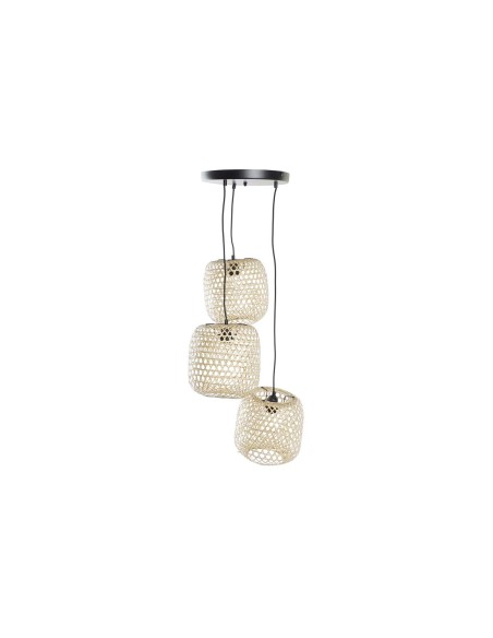 Suspension DKD Home Decor 43 x 43 x 100 cm Noir Marron Bambou 50 W
