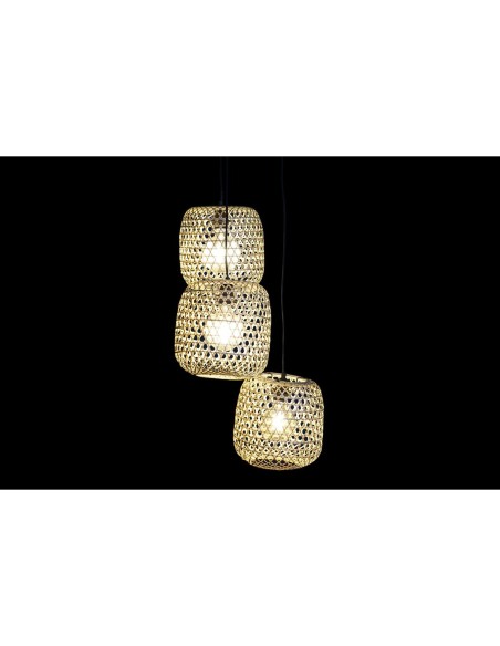 Suspension DKD Home Decor 43 x 43 x 100 cm Noir Marron Bambou 50 W